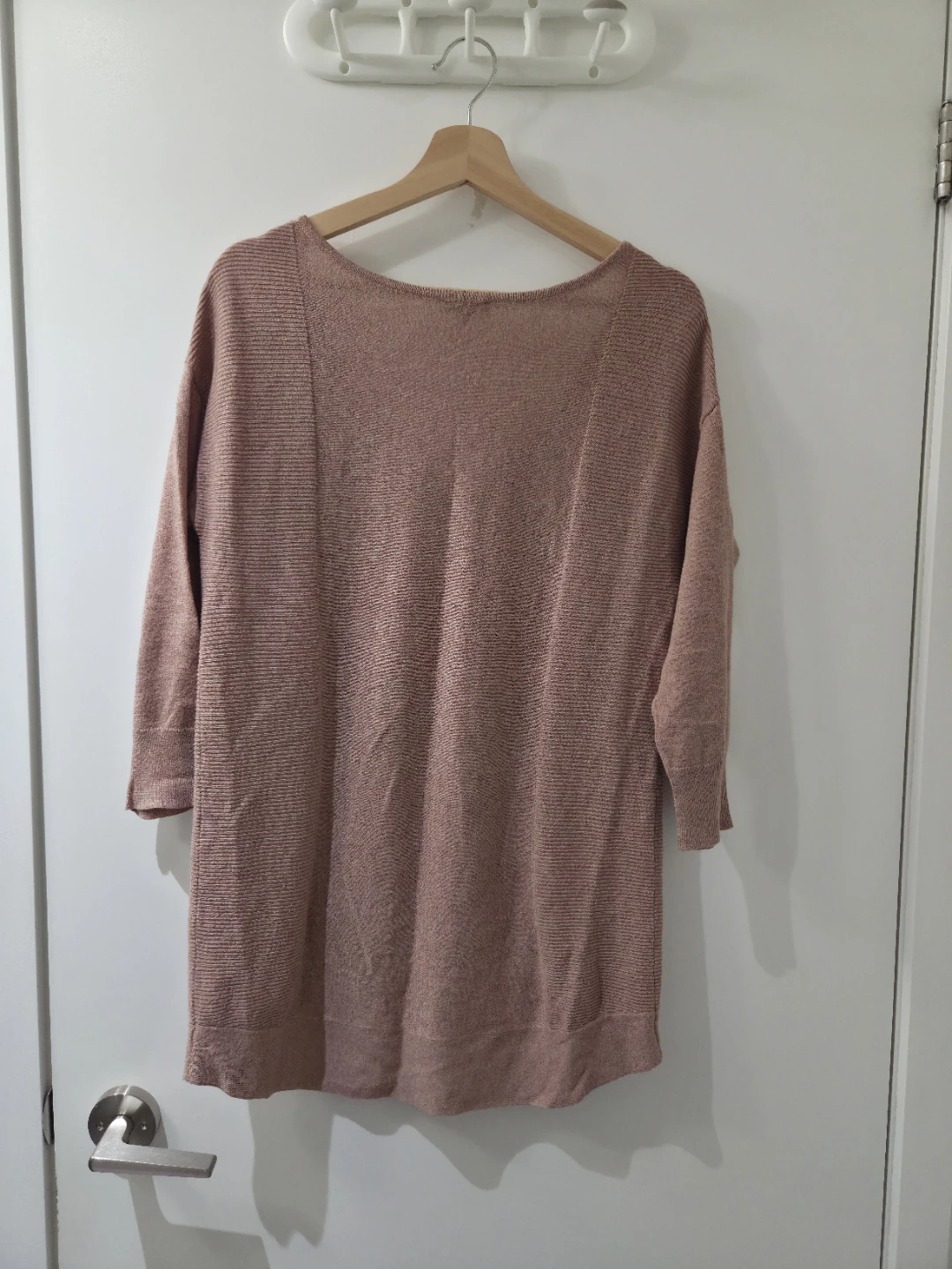Woman's Pink V-Neck Sweater (Size M) - photo 2