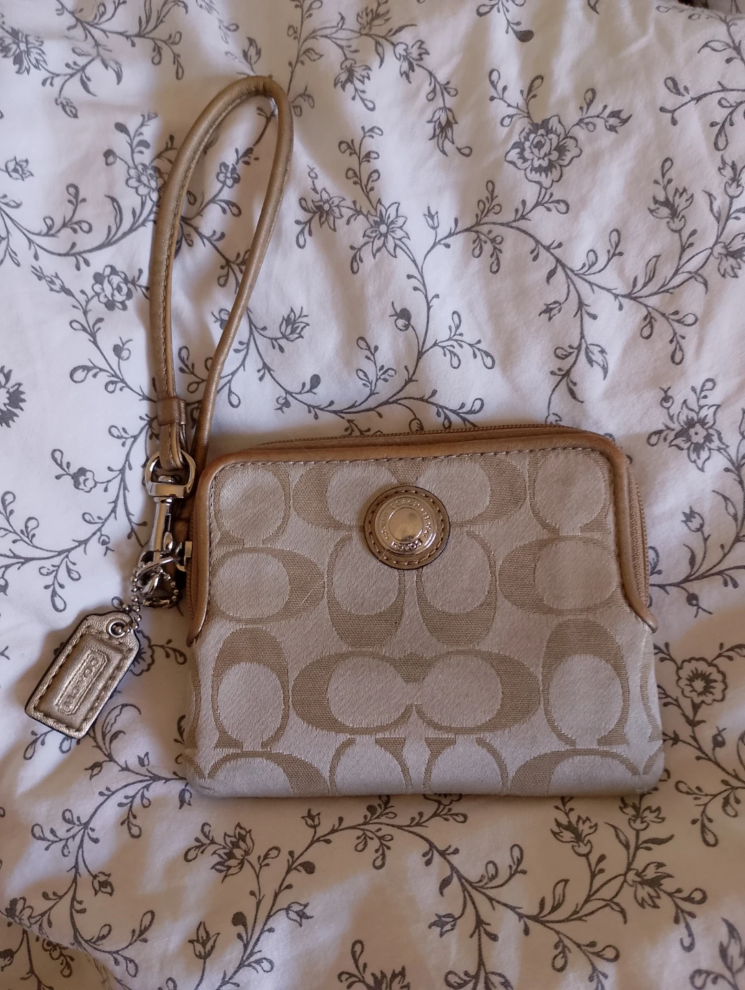 Coach Signature Canvas Wristlet