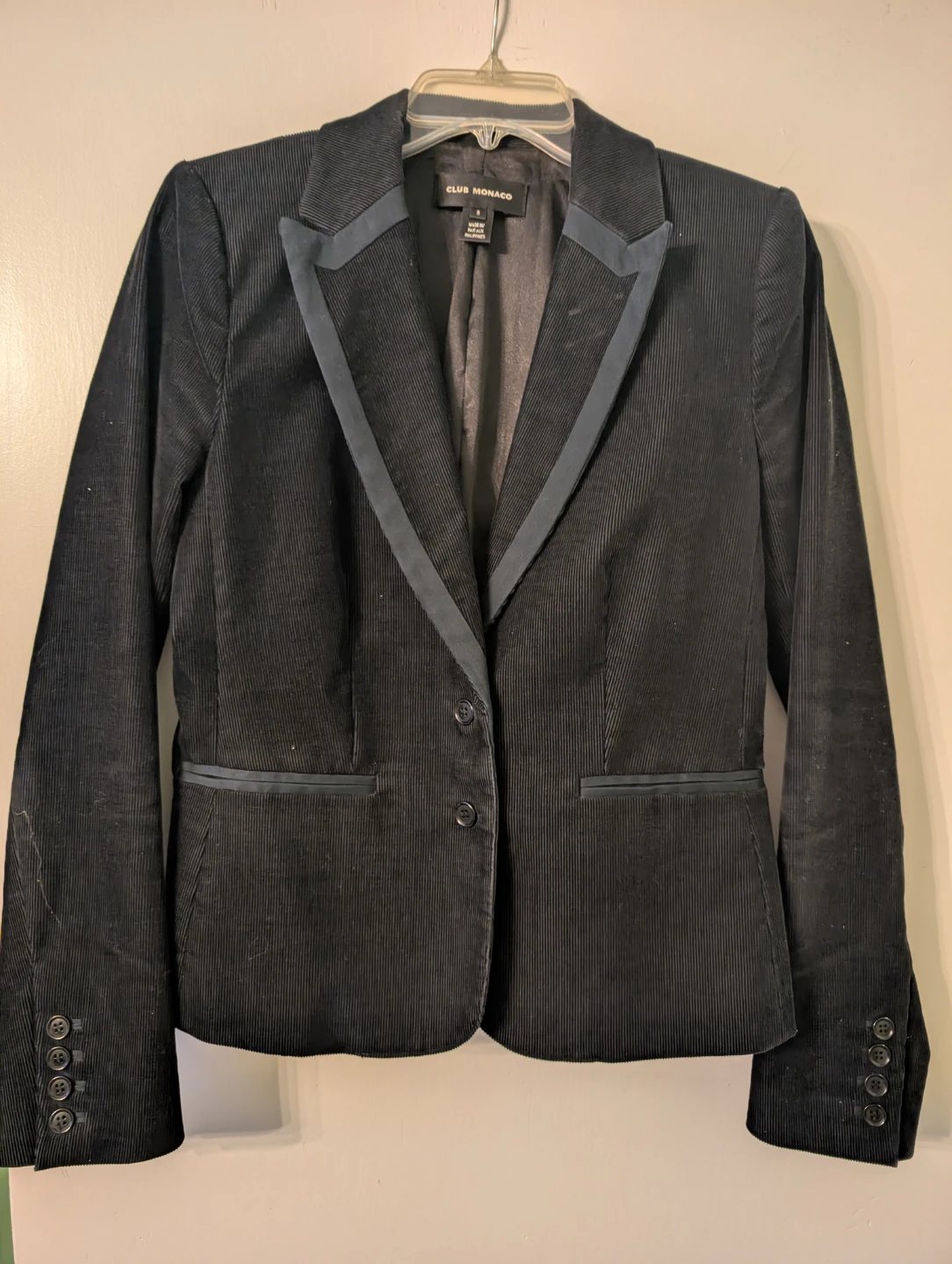 Club Monaco Corduroy Tuxedo Blazer Jacket