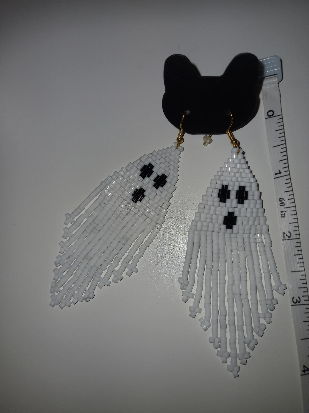 Ghost 👻 beaded fringe earrings - photo 5