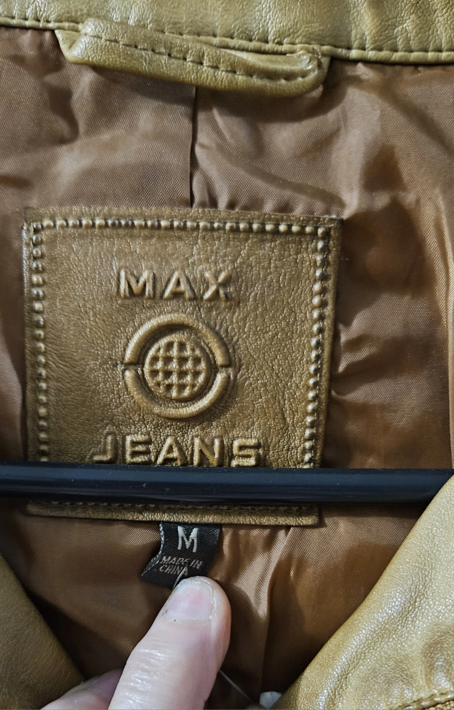 Max Jeans Women’s Brown Faux Leather Jacket – Size Medium - photo 3