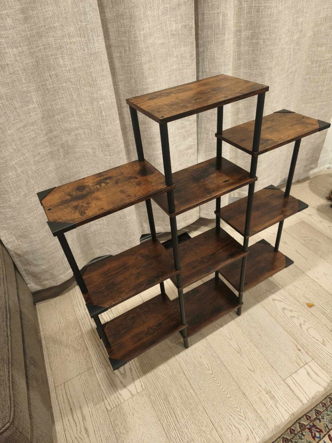 Industrial Style Wooden Plant Stand / Bookshelf - photo 3