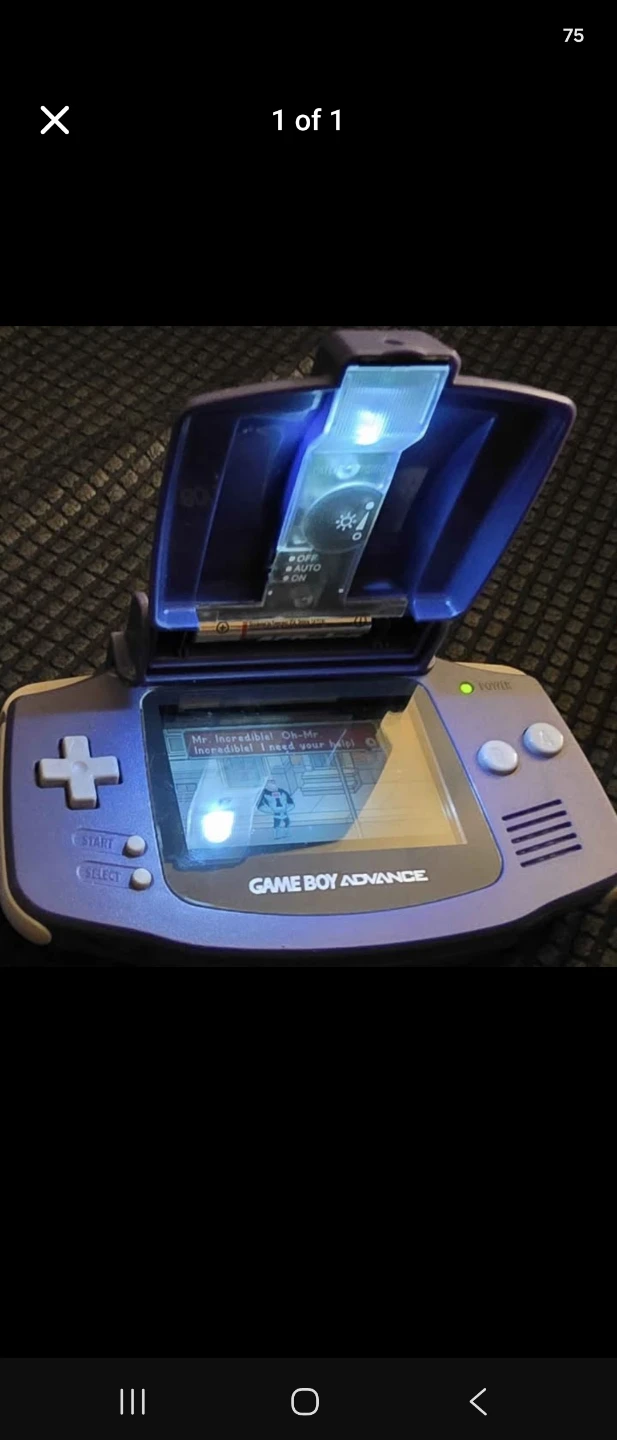 Nintendo Game Boy Advance with Light Attachment