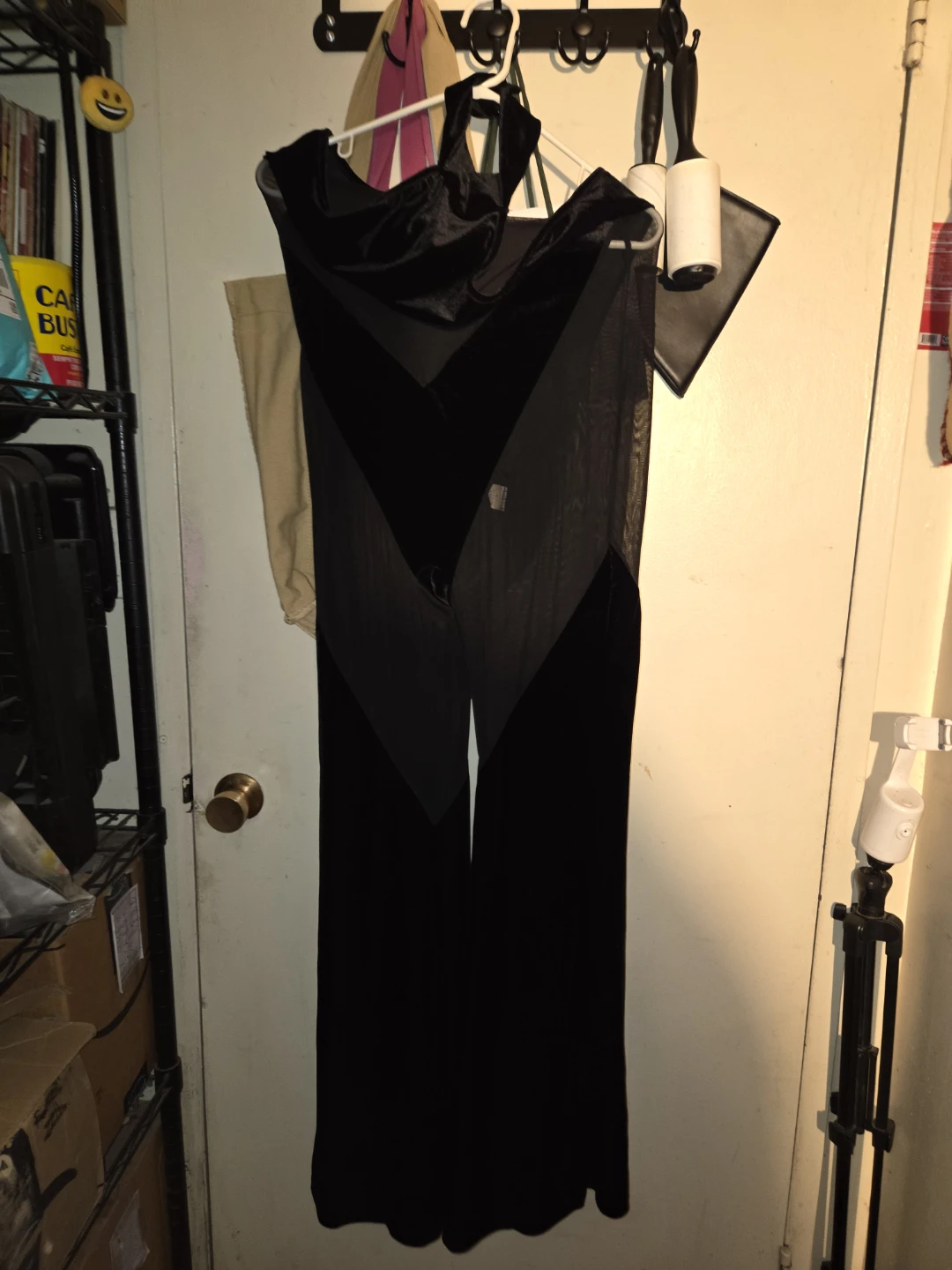 Sheer/Velour Choker Catsuit in a Ladies L - photo 3
