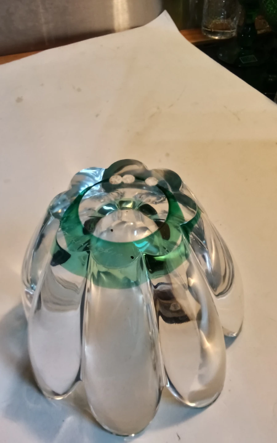 Vintage Signed Orrefors Sweden "Mayflower" Crystal Art Glass - photo 4