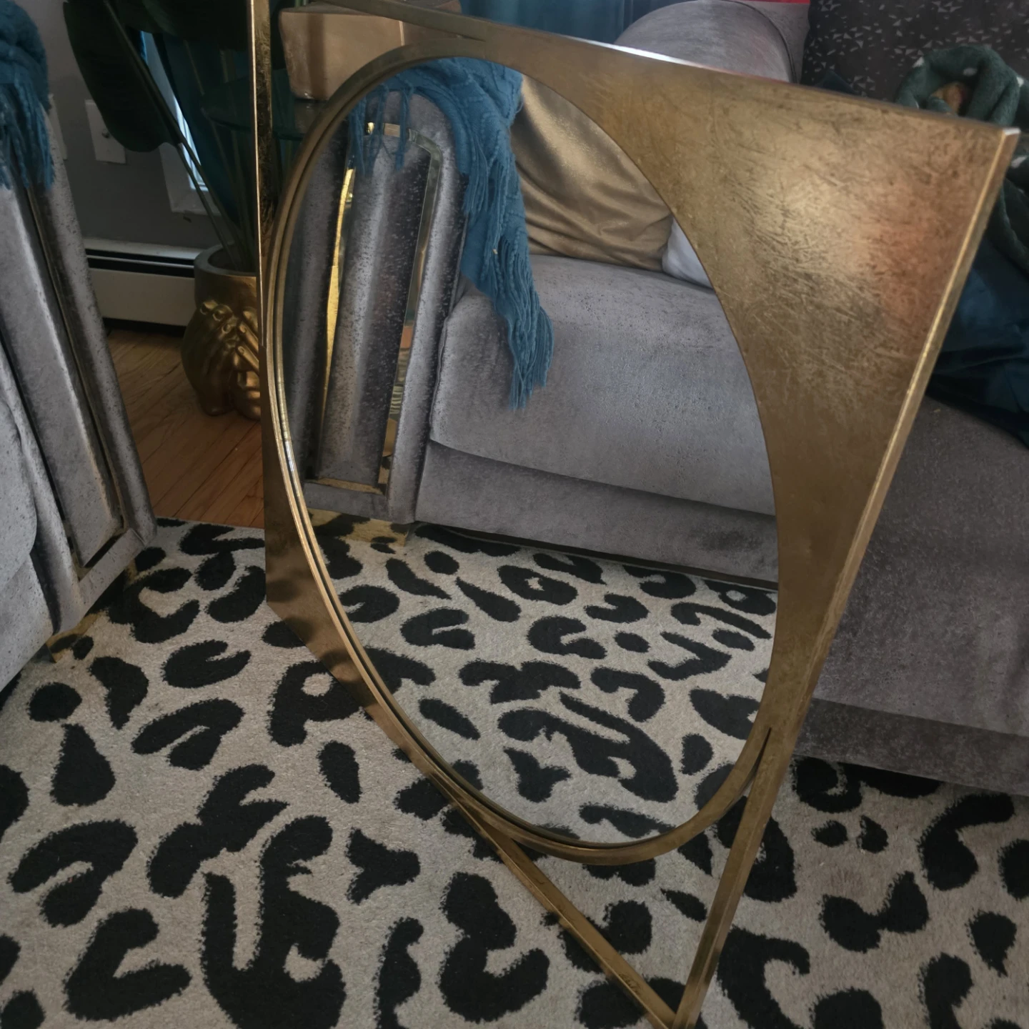 Gold Geometric Accent Mirror - photo 2