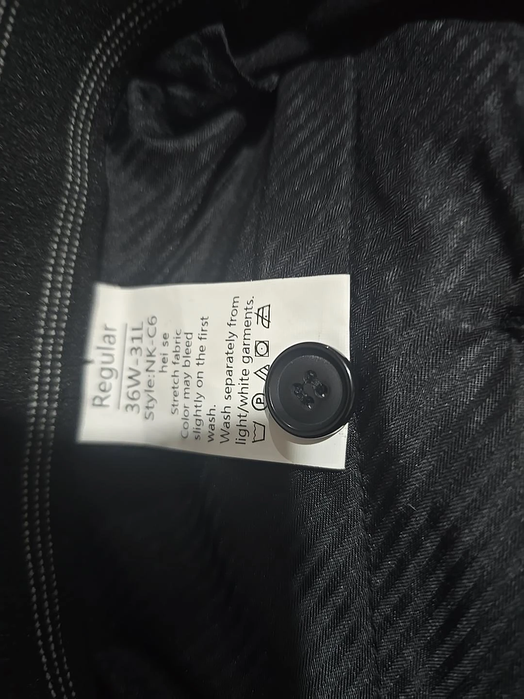 Black Four-Way Stretch Pants 36W 31L - photo 3