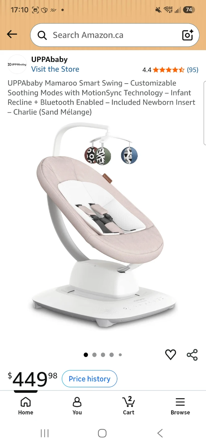 UPPAbaby Mamaroo Smart Swing
