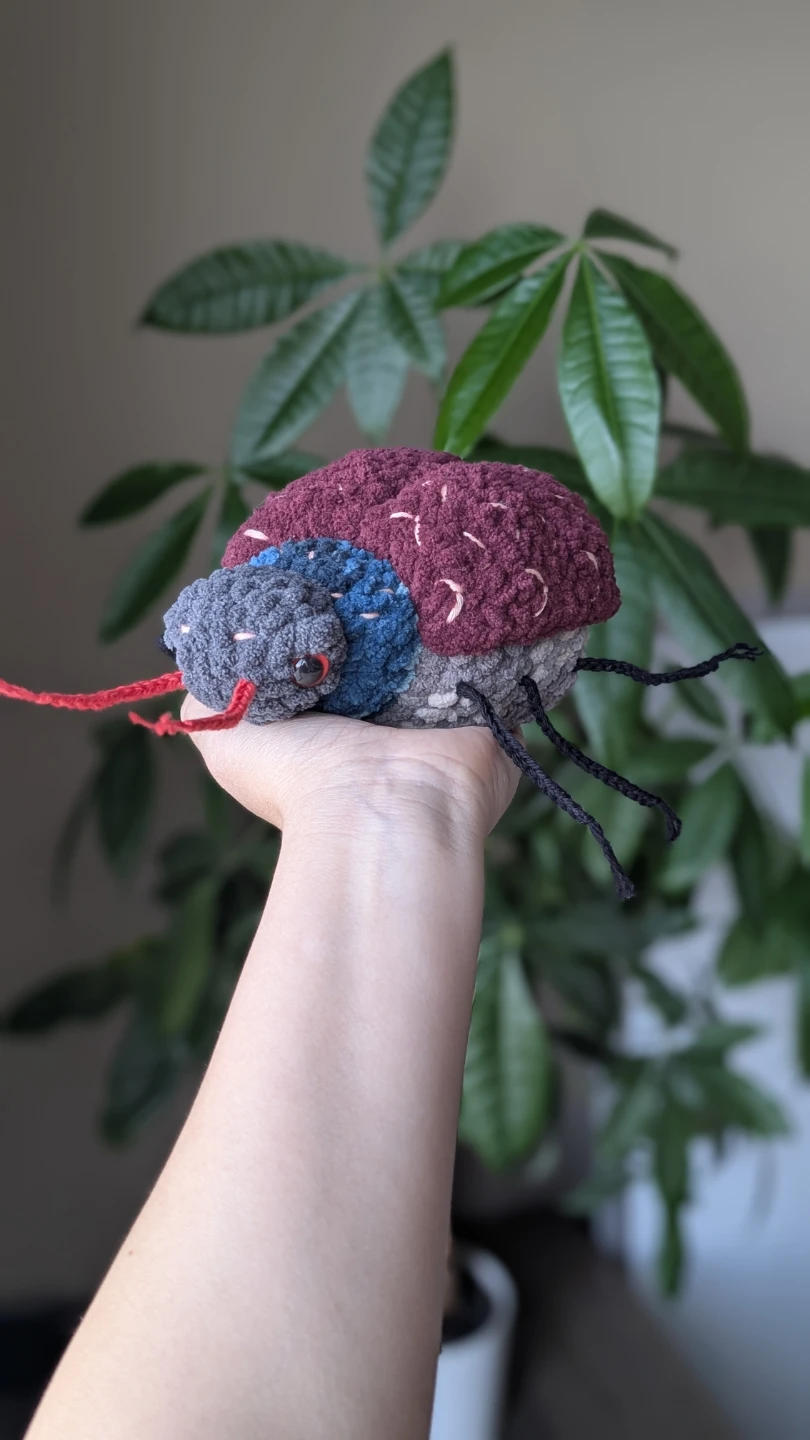 Crochet handmade bug plushie, crochet plushies - photo 3