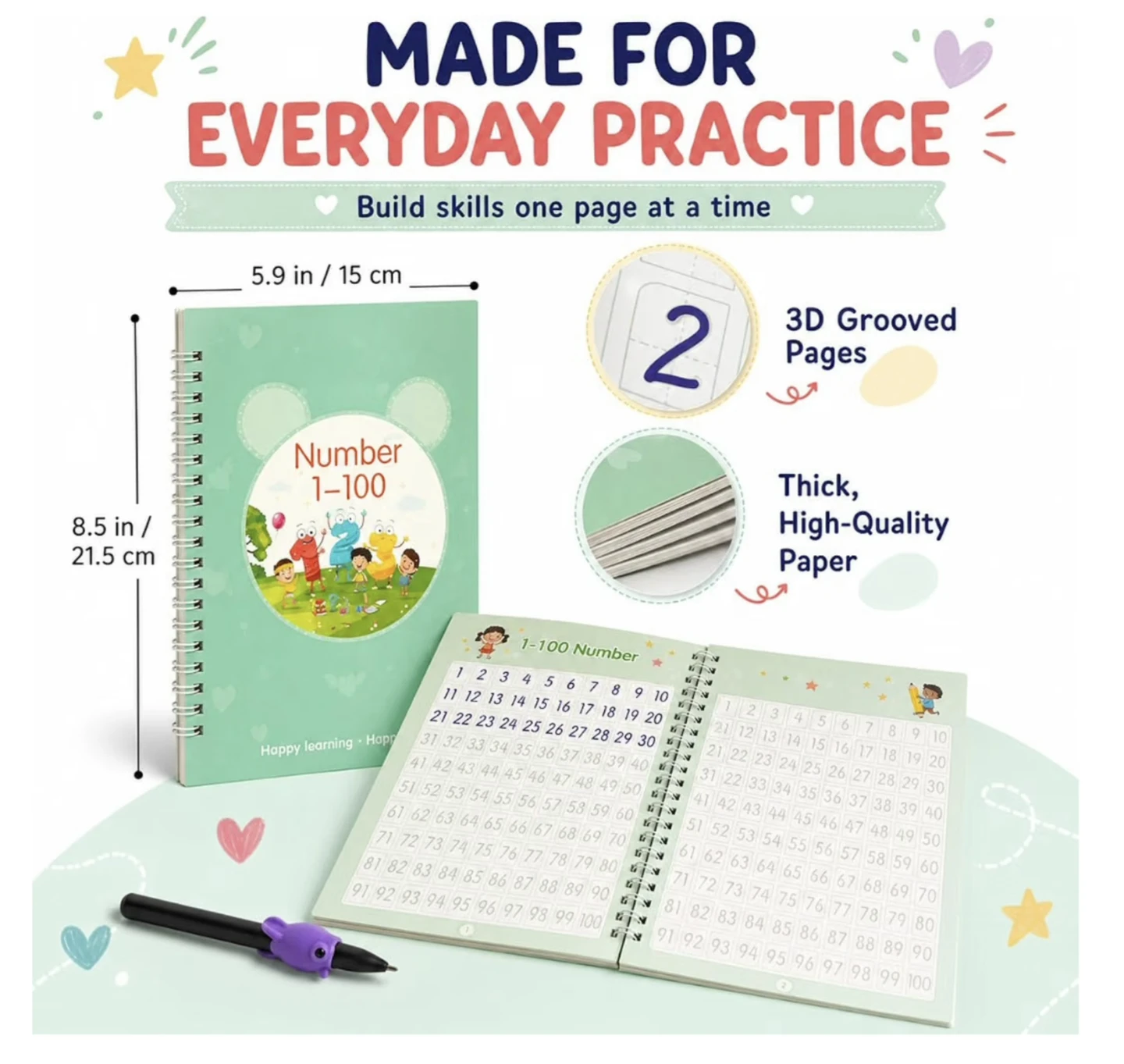 Magic Grooved Writing Practice Book - photo 2