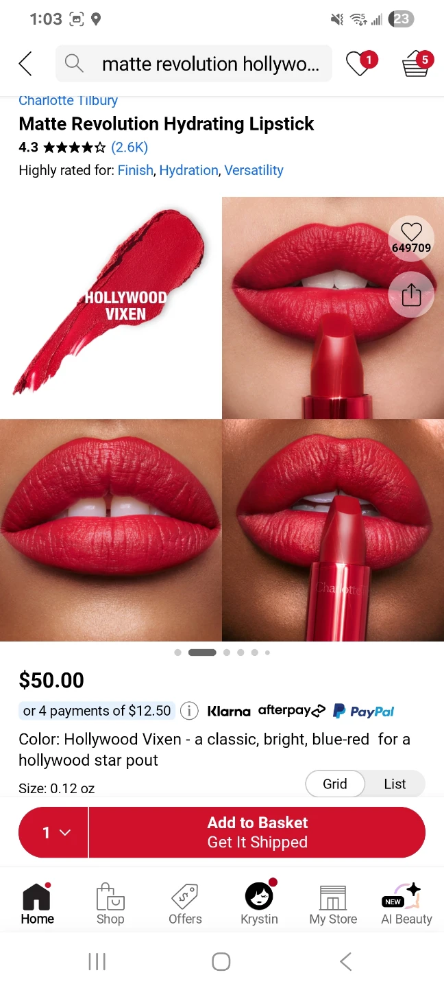 Charlotte Tilbury Matte Revolution Lipstick - Hollywood Vixen - photo 2