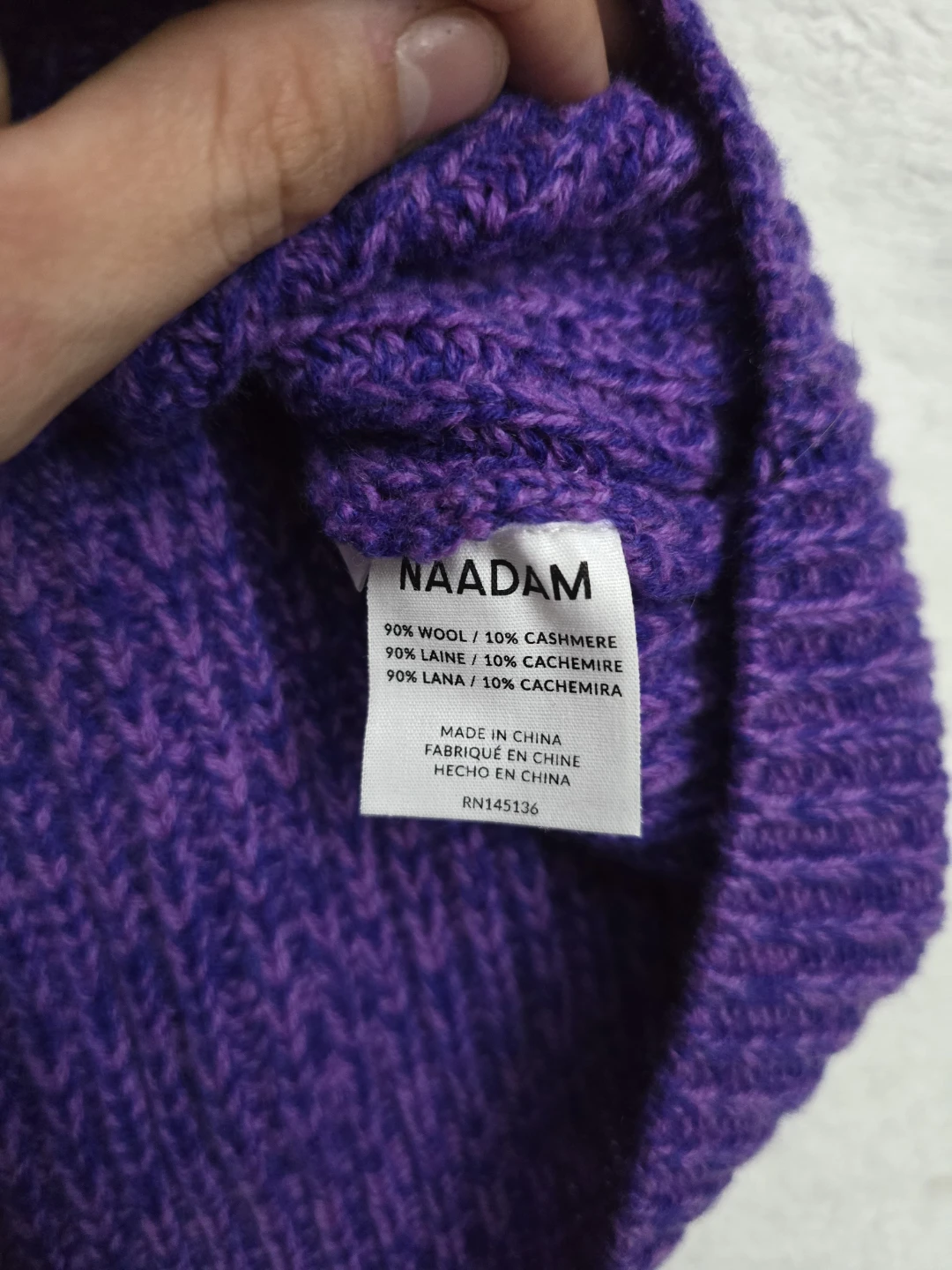 NAADAM Purple Wool Blend Sweater - photo 4