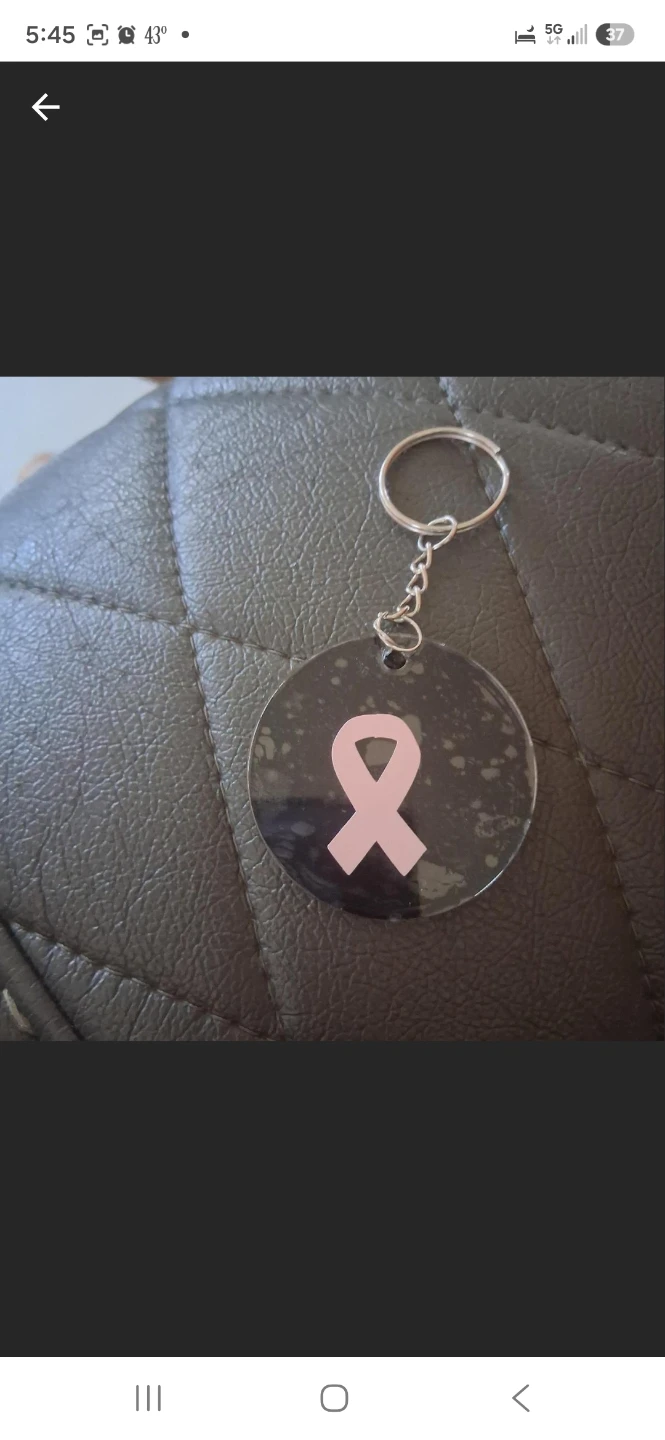 Pink Ribbon Awareness Keychain