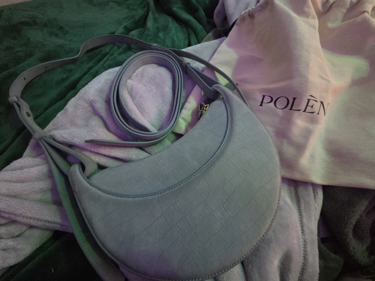 Polene Numéro Dix Croco-Embossed Bag