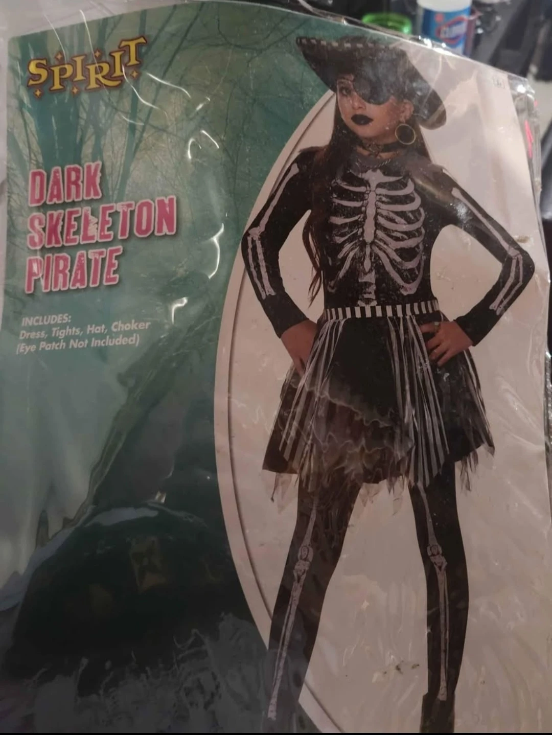 Spirit Halloween Dark Skeleton Pirate Costume