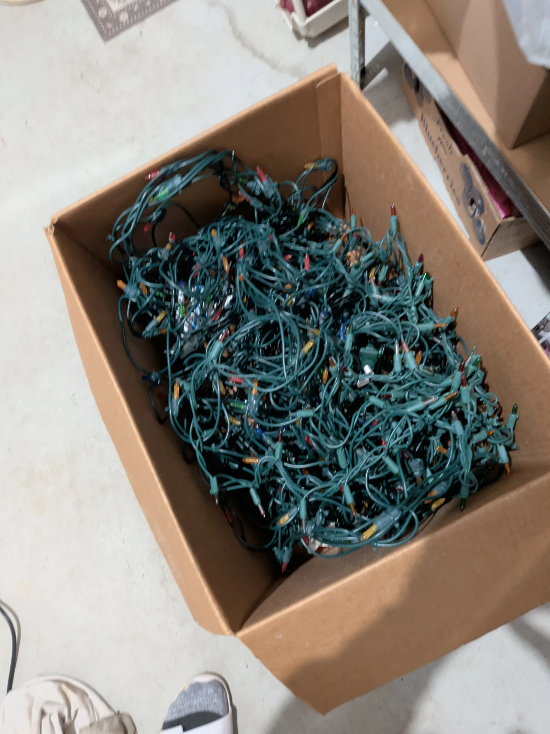 Box of Assorted Christmas String Lights