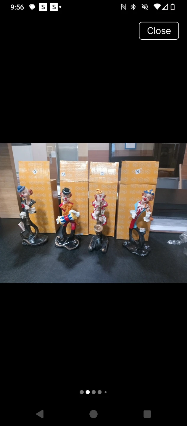 Set of 4 Vintage Musical Clown Figurines - photo 2