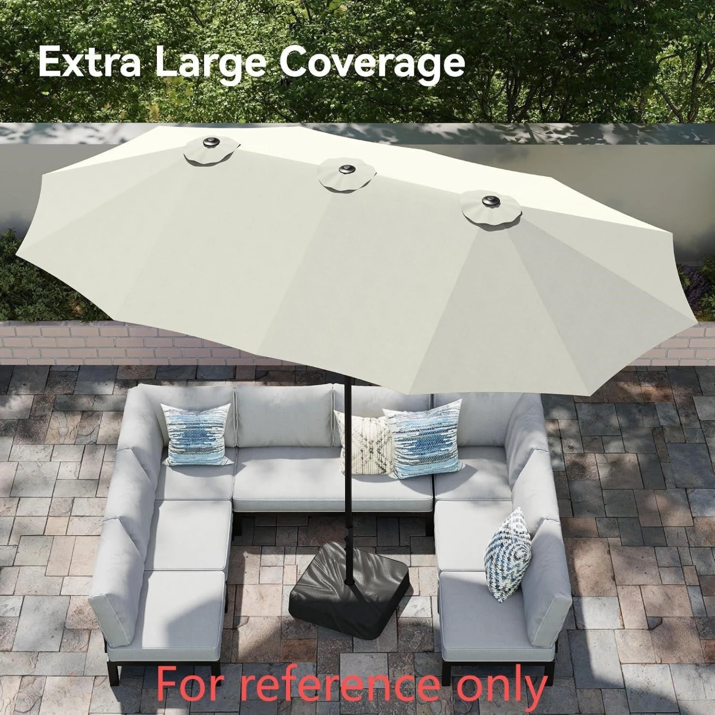 NEW-Outdoor Patio Umbrella with Base