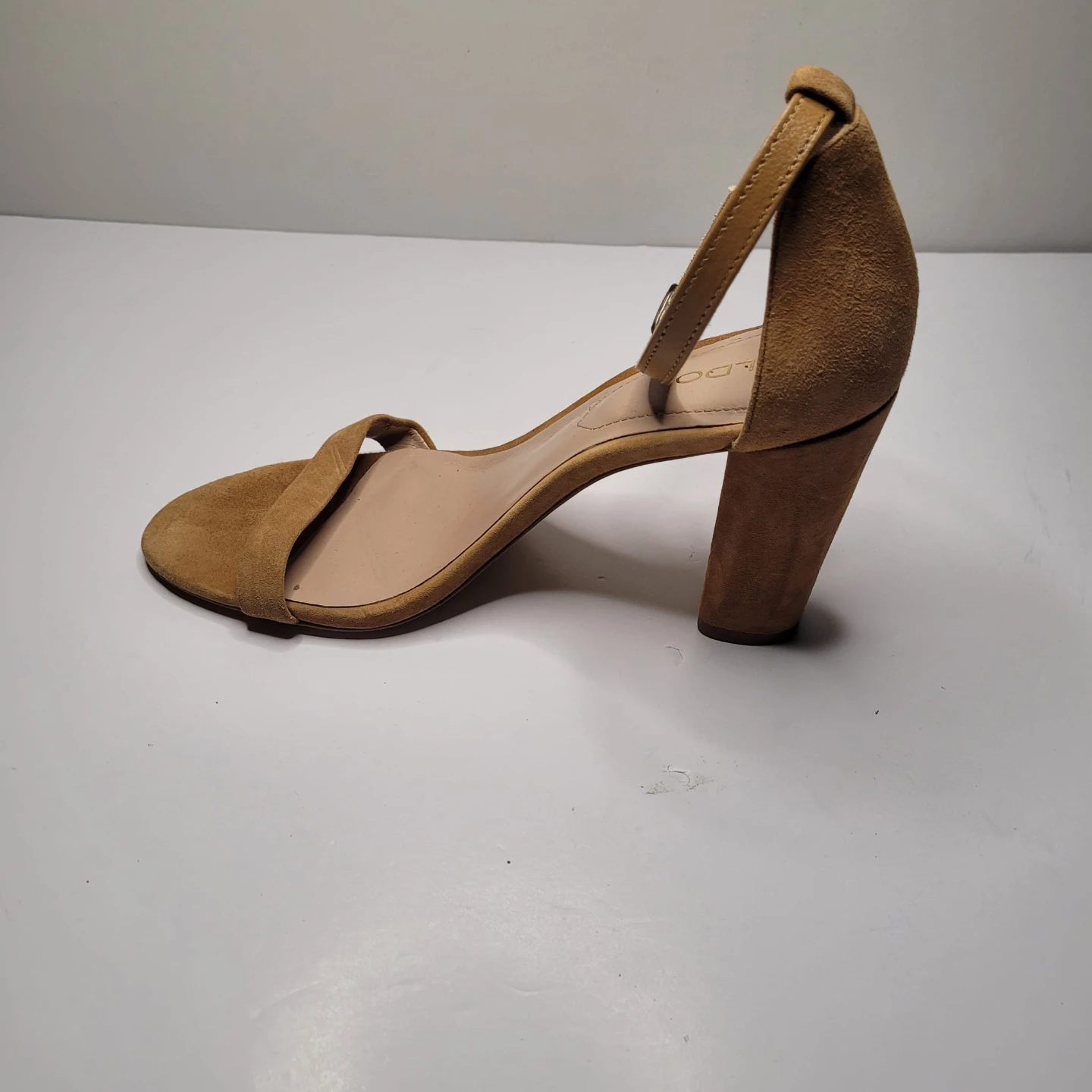 ALDO Tan Suede Block Heel Sandals Size 8 - photo 5