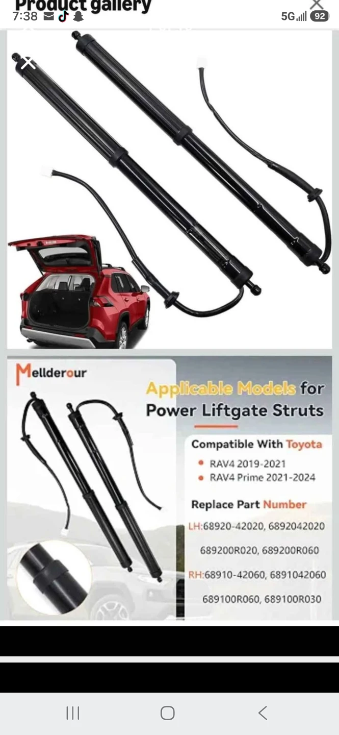 Mellderour Power Liftgate Struts for Toyota RAV4