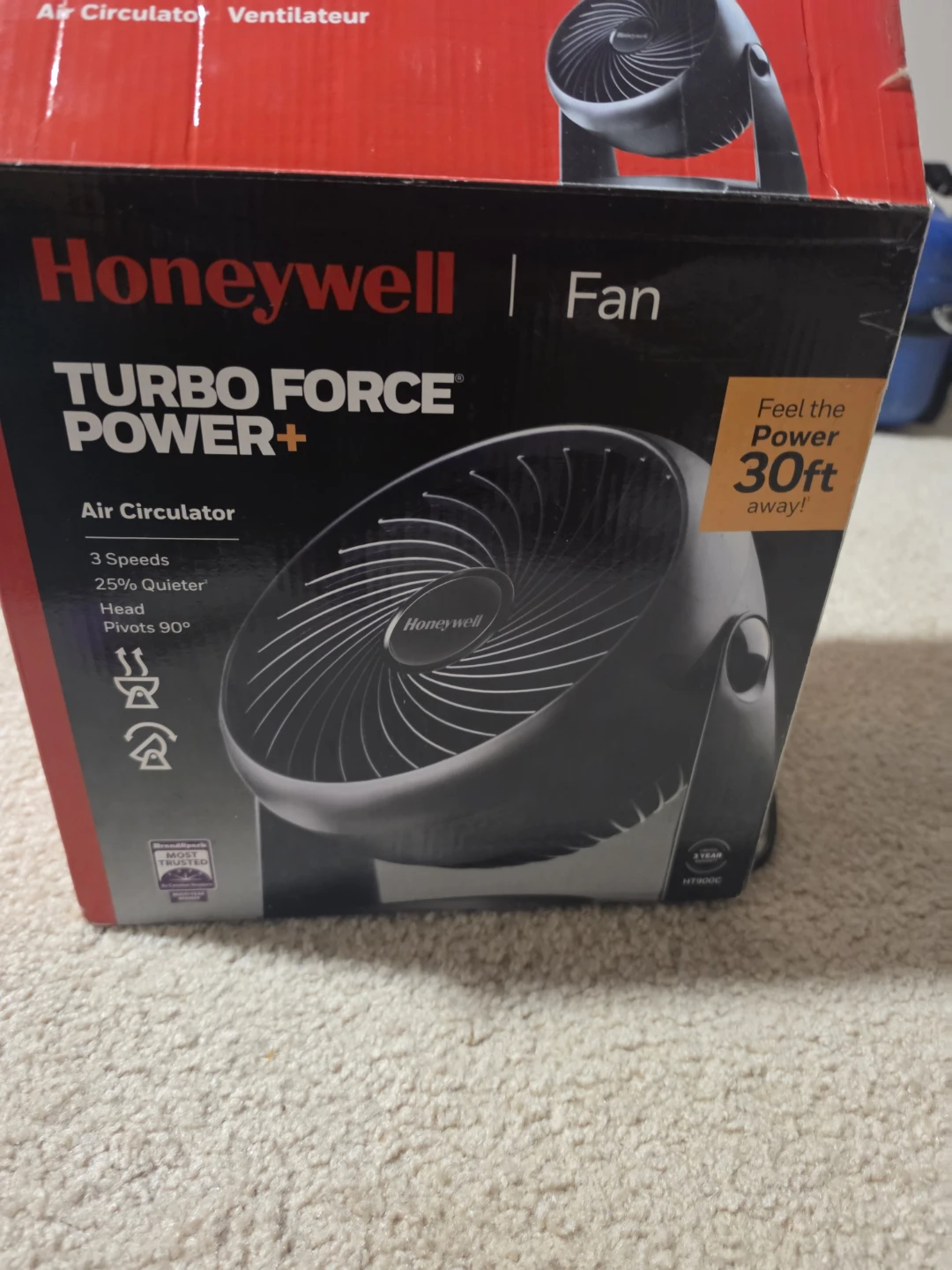 Honeywell Turbo Force Power+ Air Circulator Fan - photo 2