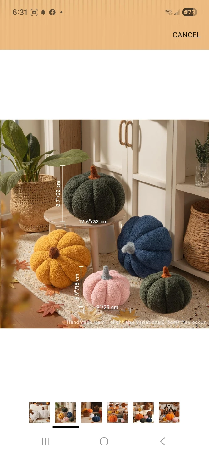 Sherpa Pumpkin Throw Pillow - White - photo 2