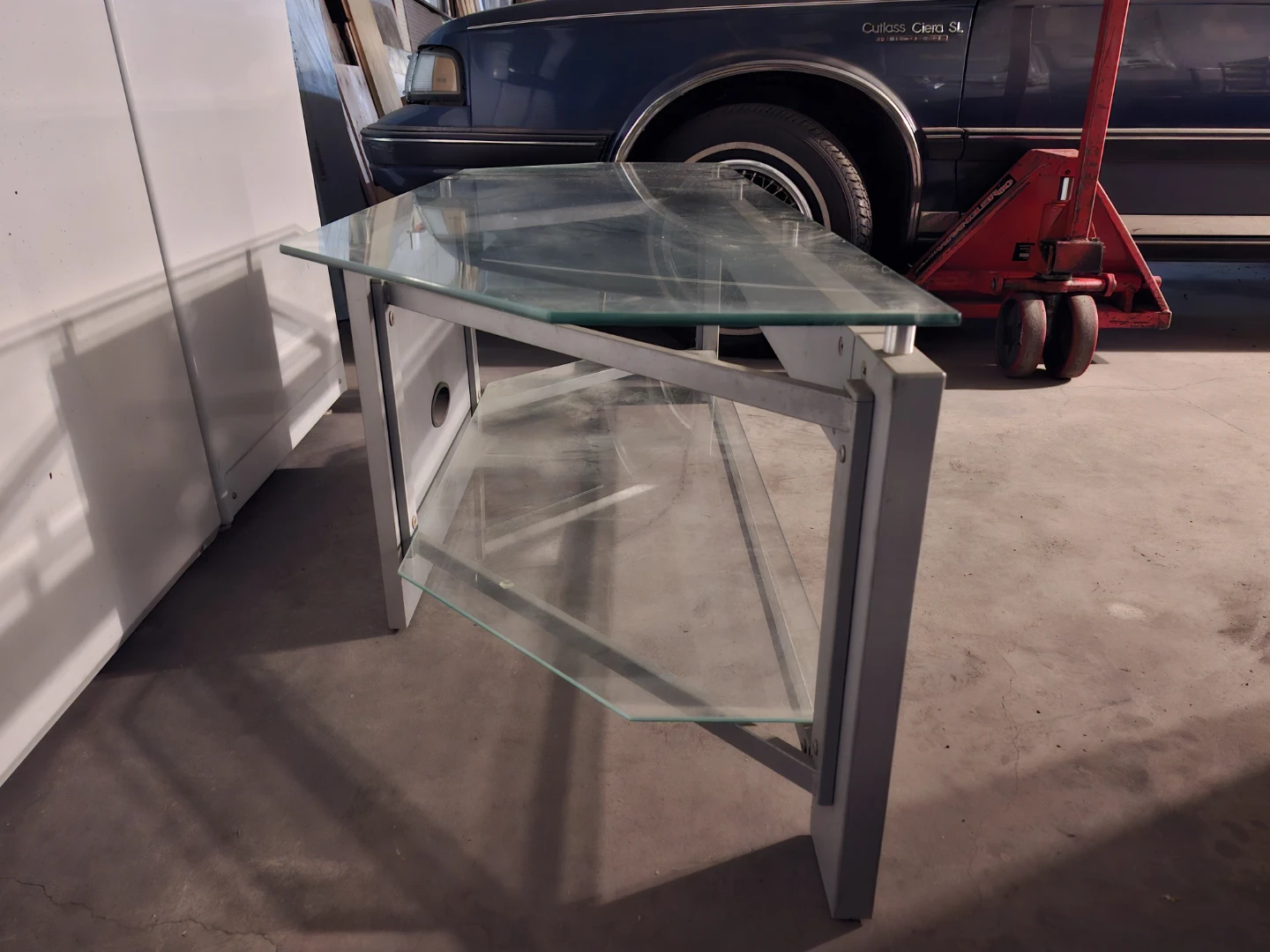 Glass Corner TV Stand - photo 2