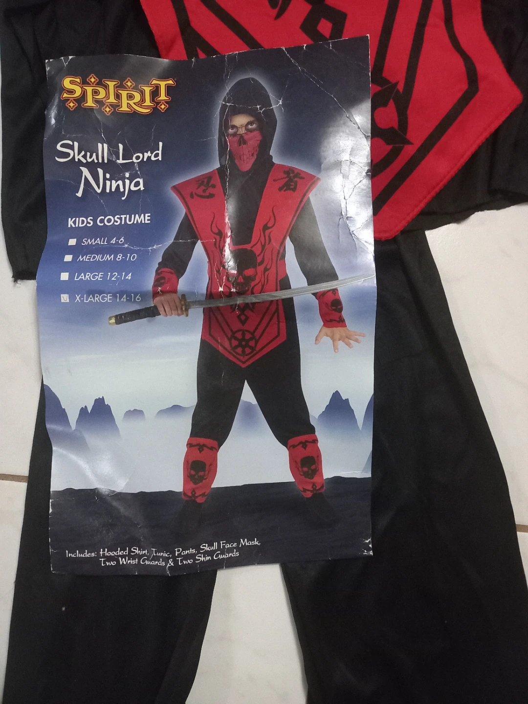Spirit Halloween Skull Lord Ninja Costume X-Large - photo 2