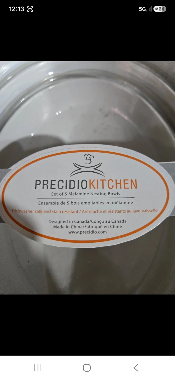Precidio Kitchen Set of 5 Melamine Nesting Bowls - photo 2