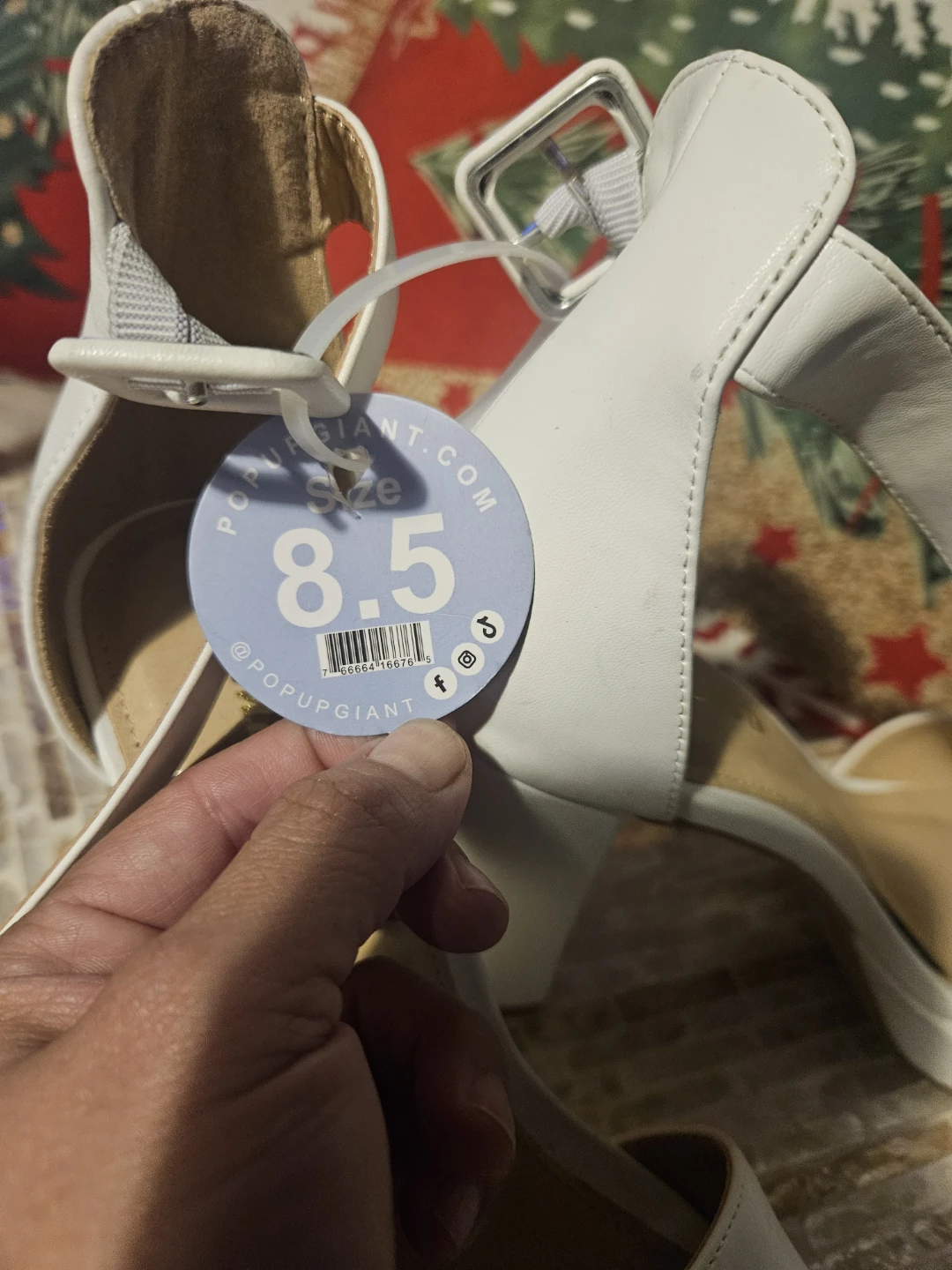 White Mixit Platform Heels