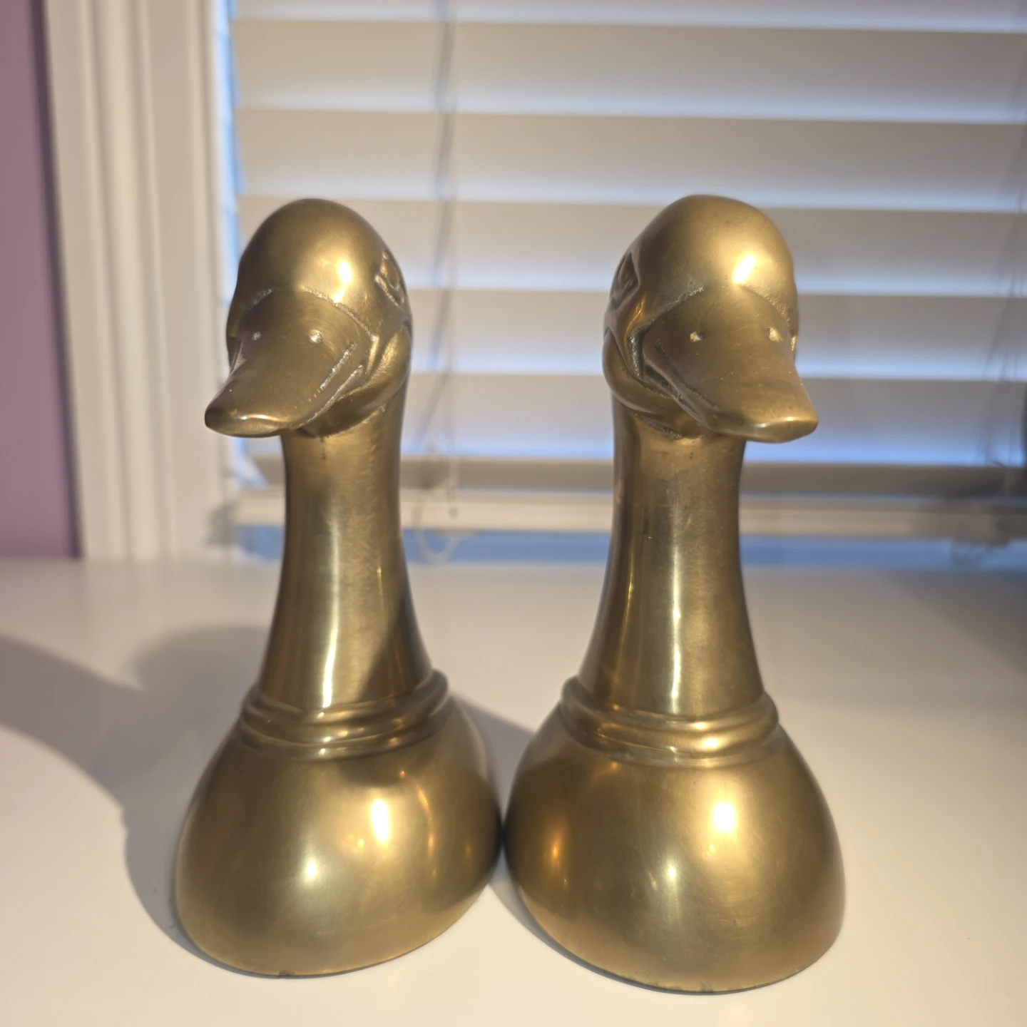 Vintage Brass Duck Bookends 6.5 in tall - photo 3
