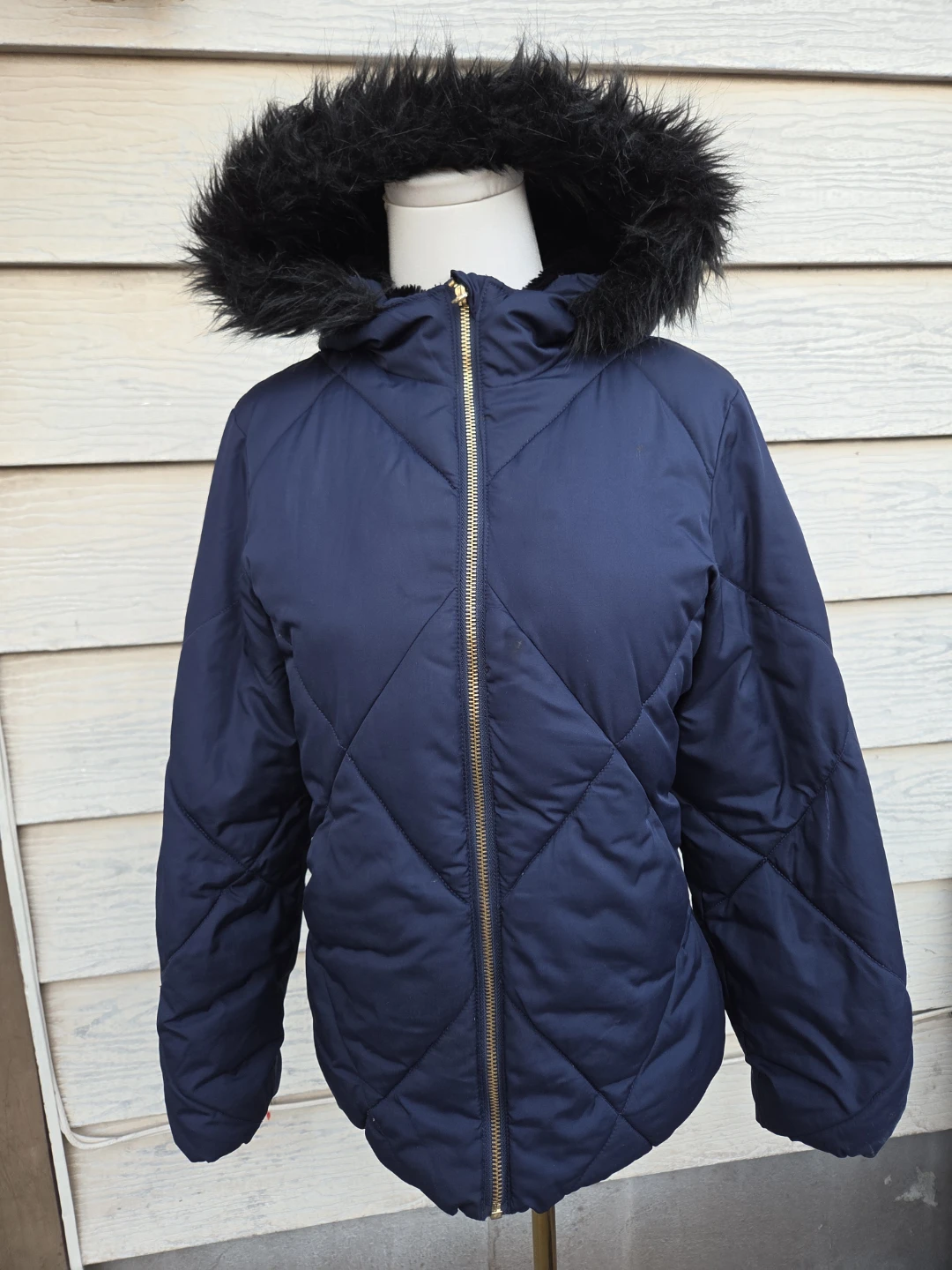 Old Navy Faux Fur Hooded Jacket XL (14-16)
