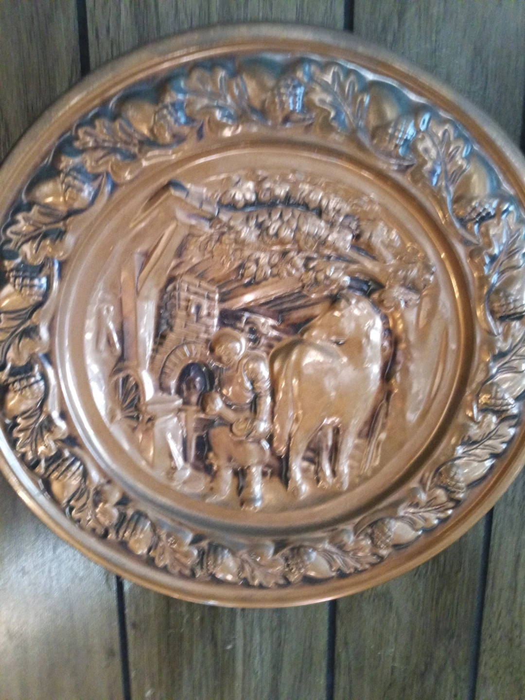 Vintage Copper Decorative Plate