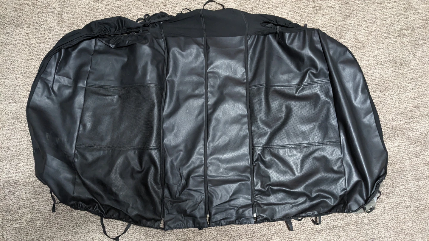 Black Leatherette Car Seat Cover