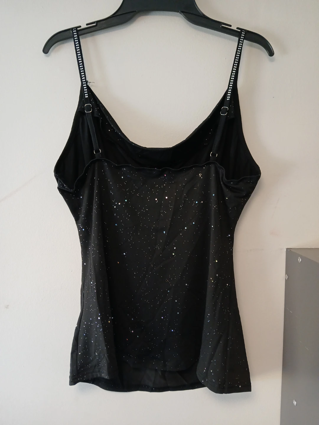 NEW Black Sparkly Rhinestone Cowl Neck Cami – XL - photo 3
