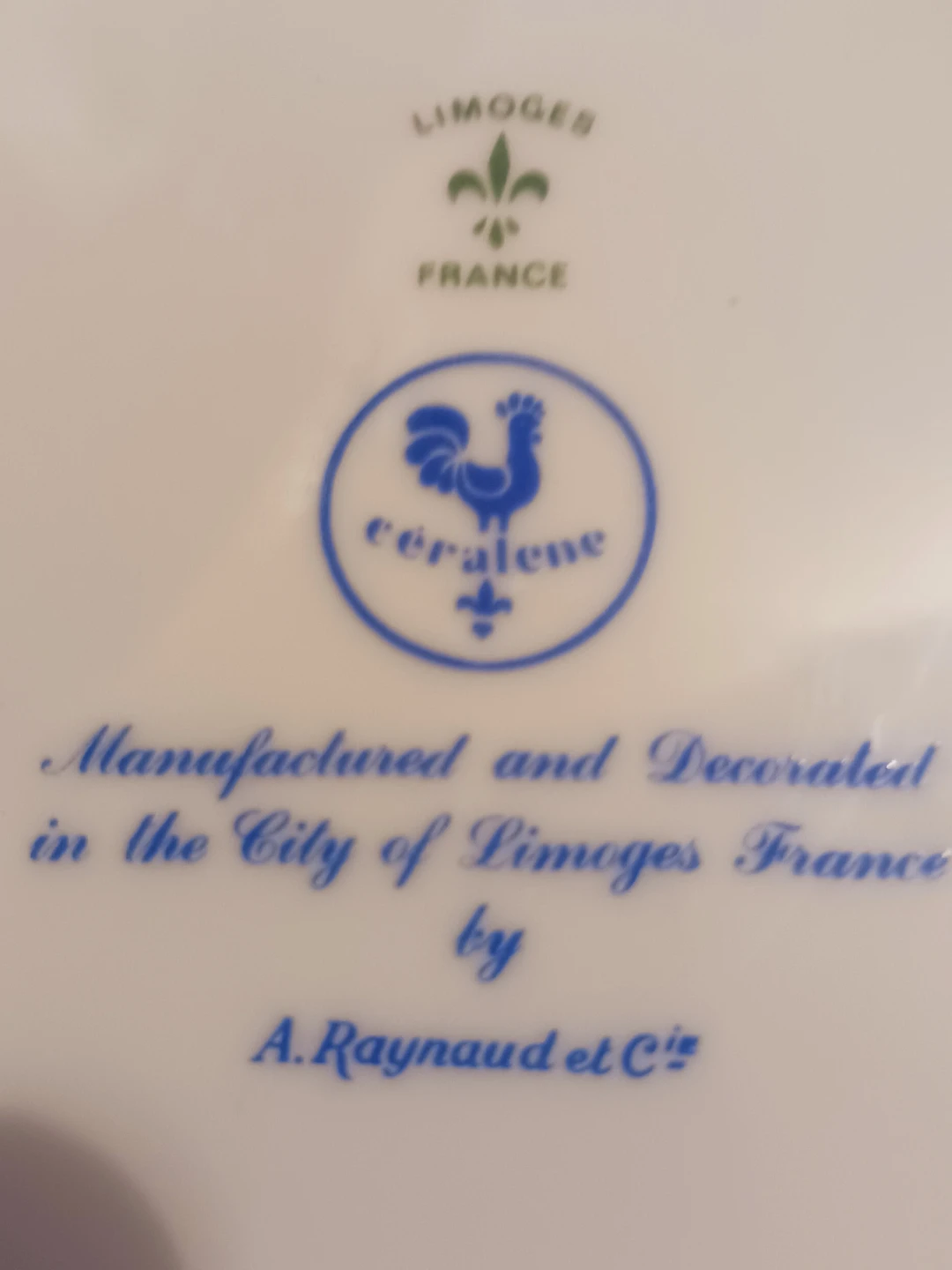 2 La Fayette Ceralene A. Raynaud Limoges France Plates - photo 4