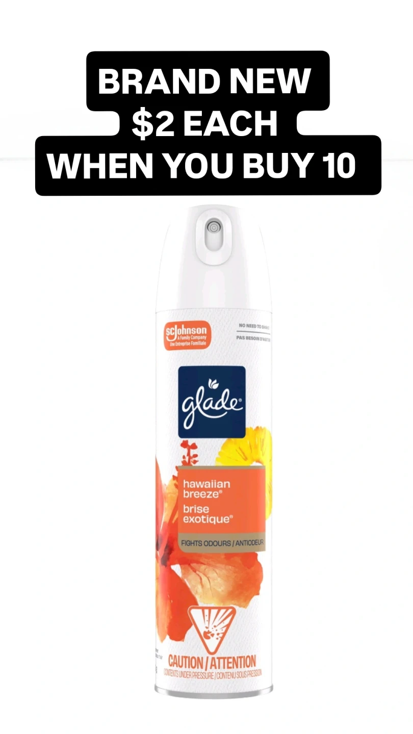 GLADE HAWAIIAN BREEZE $2 EACH WHEN YOU BUY 10