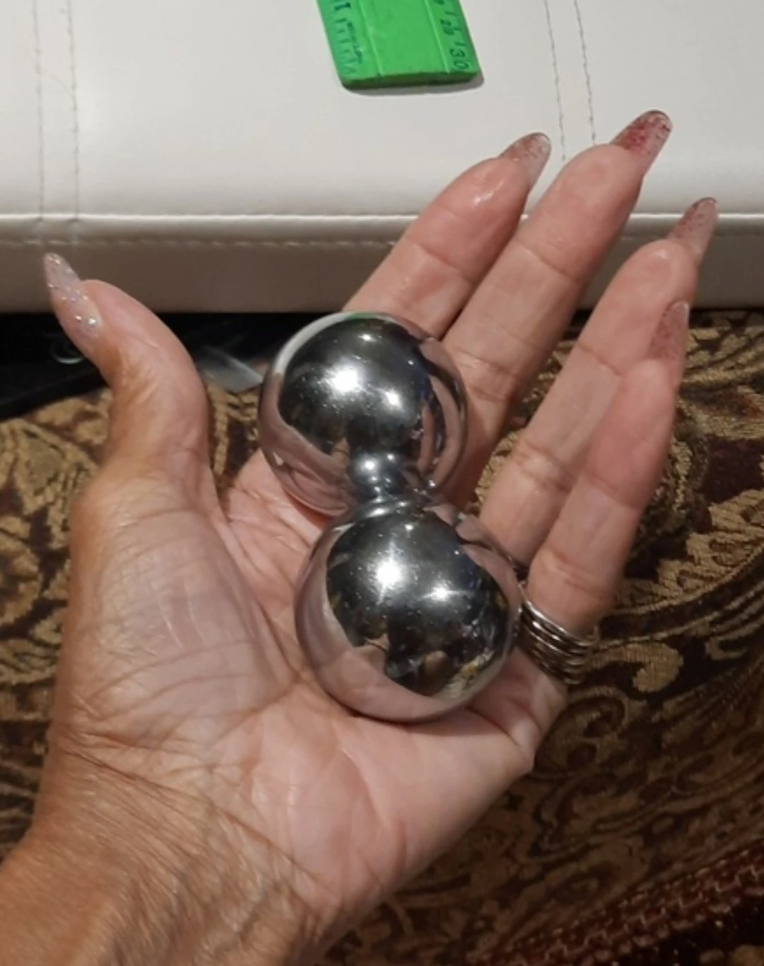 Set of Two Baoding musical chime Meditation Balls
