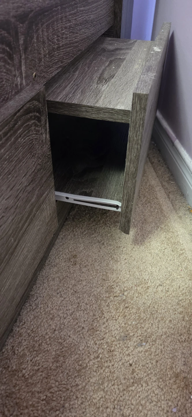 Twin size bed frame with storage headboard & mattress - photo 5
