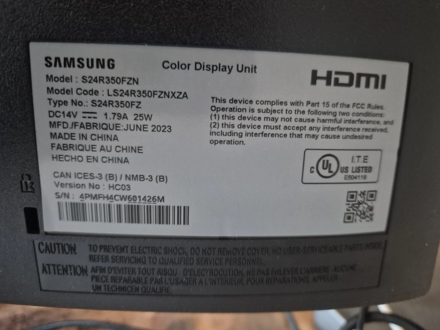 Samsung 24-inch Monitor S24R350FZN - photo 2