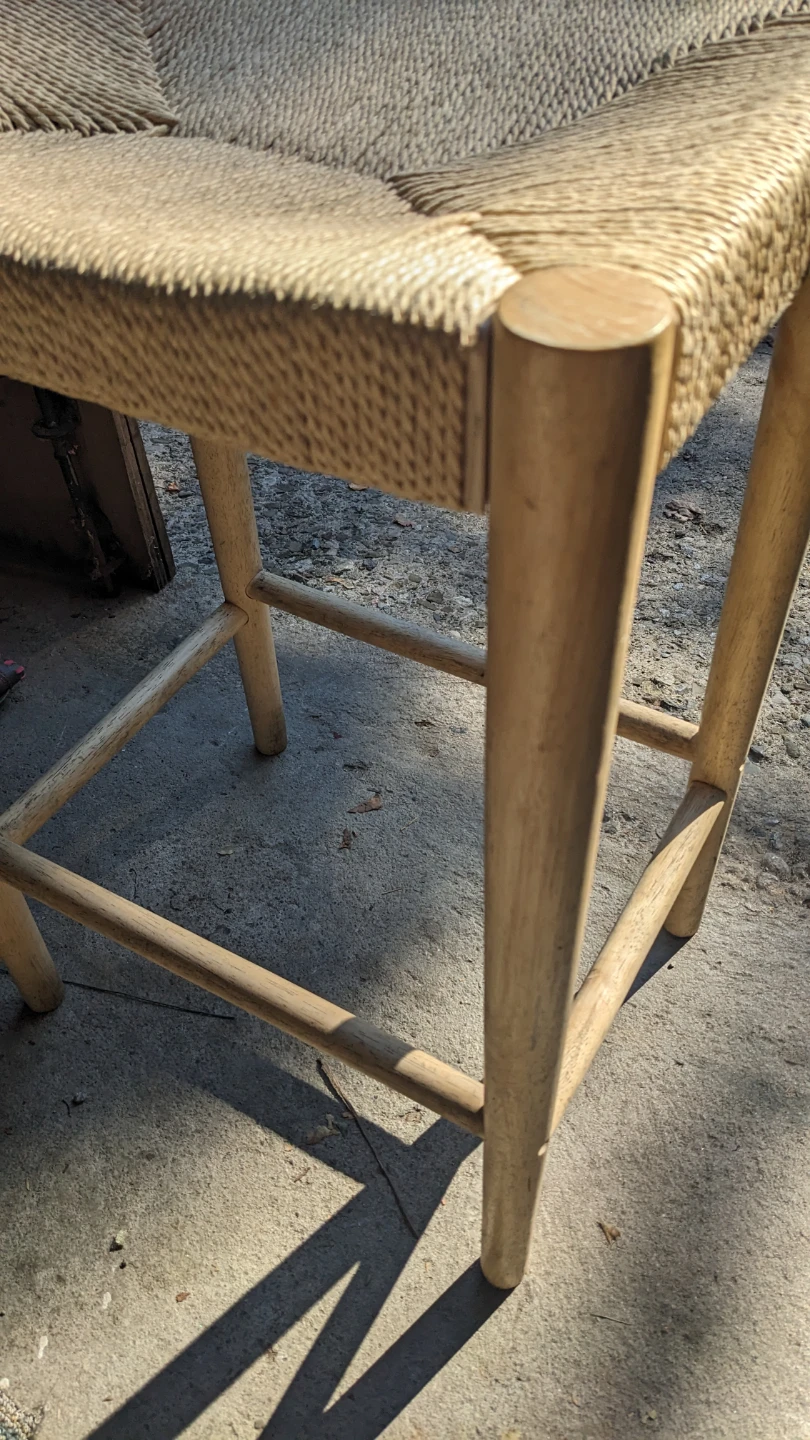 Woven Rope Seat Bar Stool - photo 3