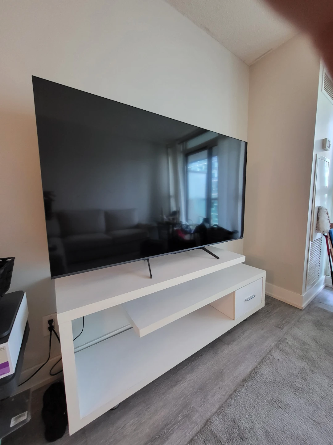 Modern White TV Stand - $170 or Best Offer