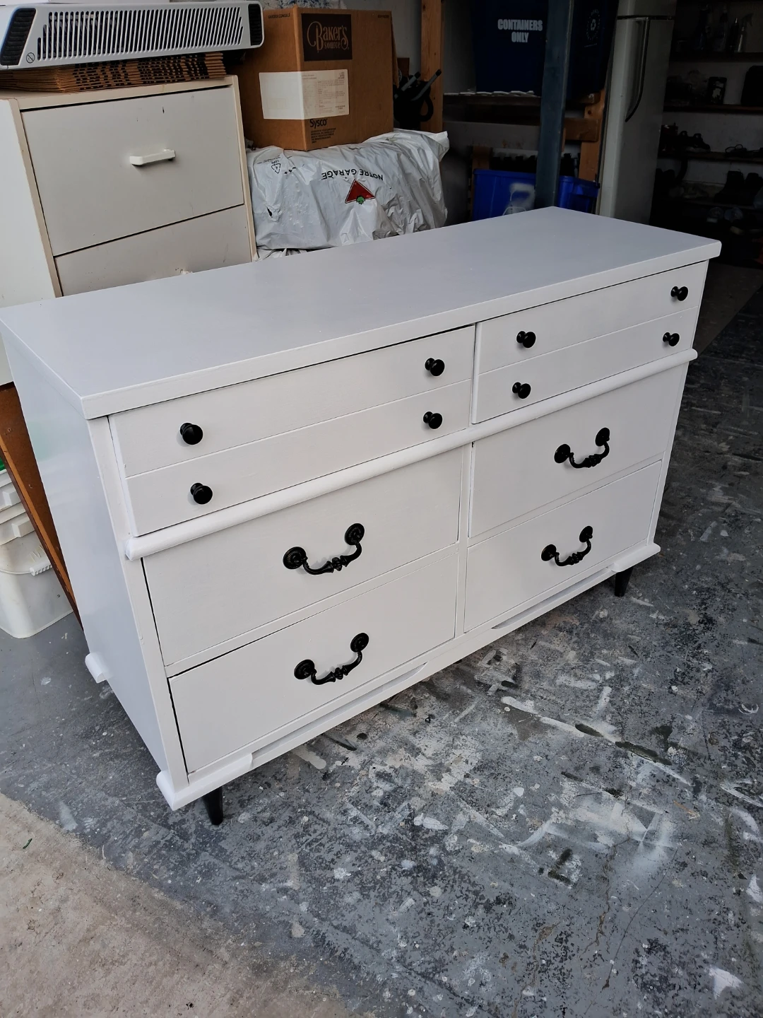 White Six-Drawer Dresser