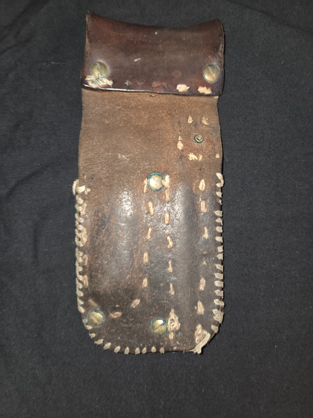 Handmade Leather Knife & Pen Belt Sheath w/ The Name 'BUDD' - photo 5