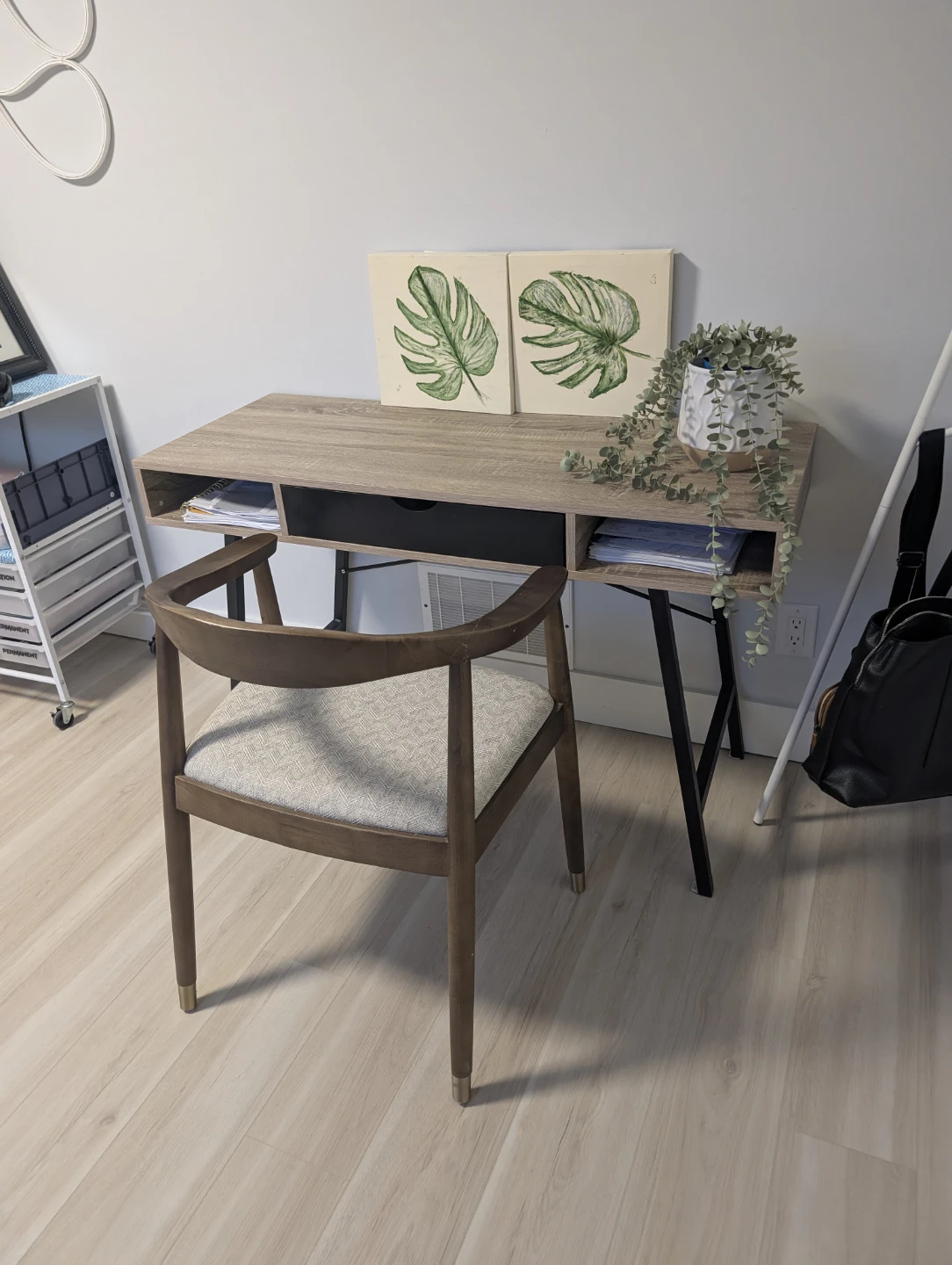 Mid-Century Modern Style Wooden Chair & desk