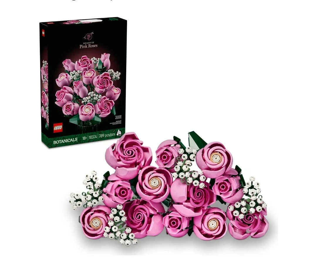 Lego pink rose bouquet