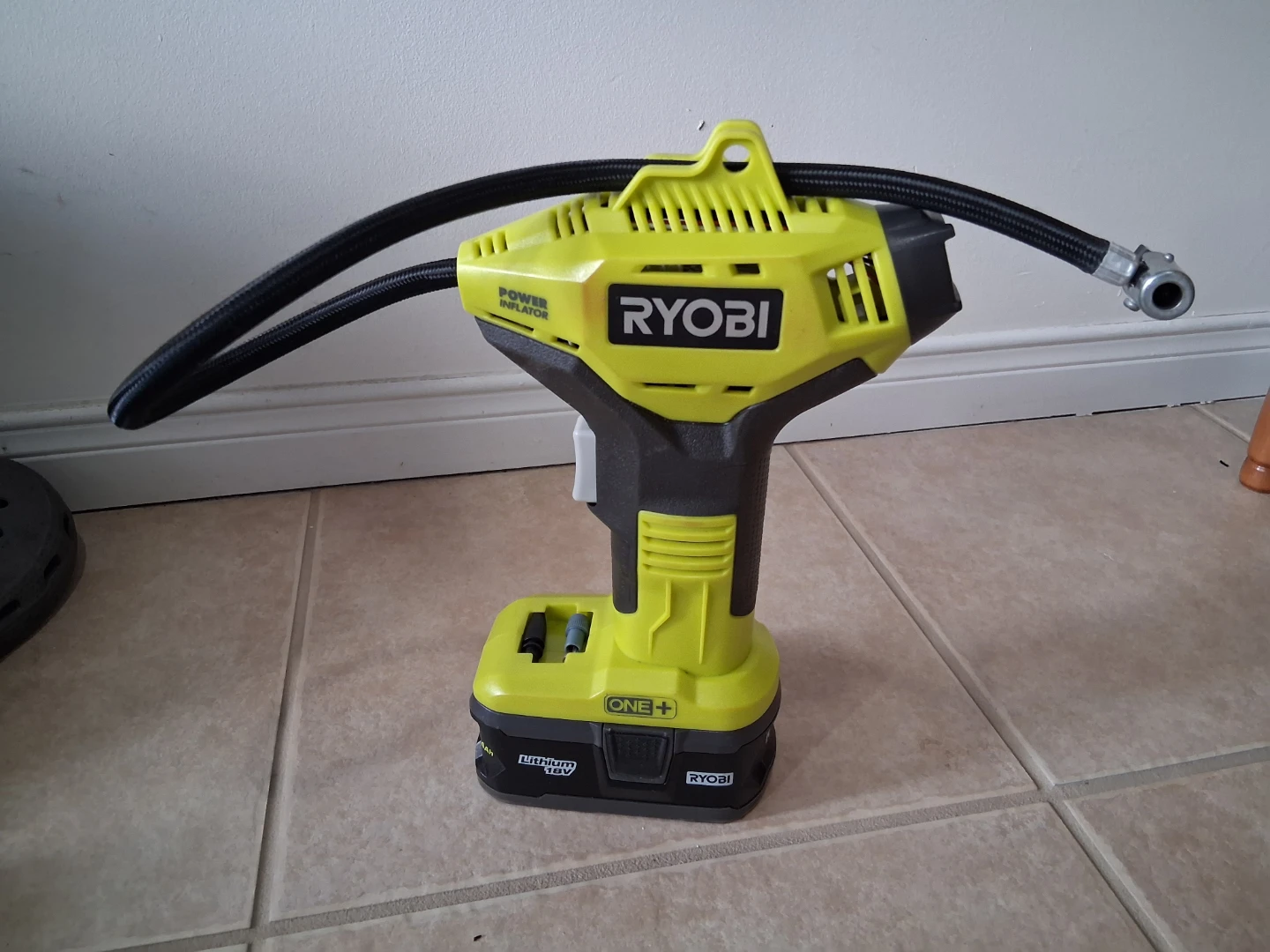 Ryobi Tire Inflator and battery