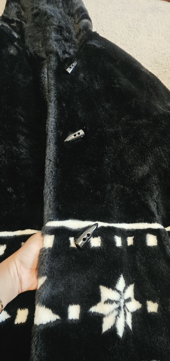Alia Black Faux Fur Hooded Coat XL - photo 5