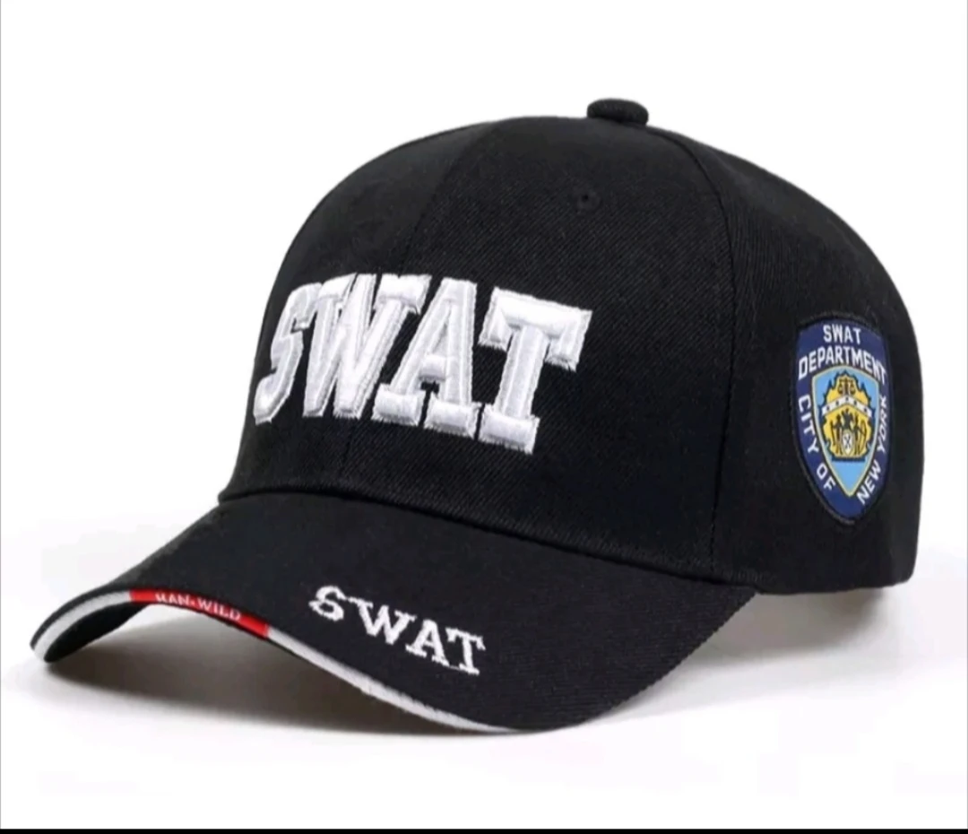 SWAT  Black Baseball Cap hat