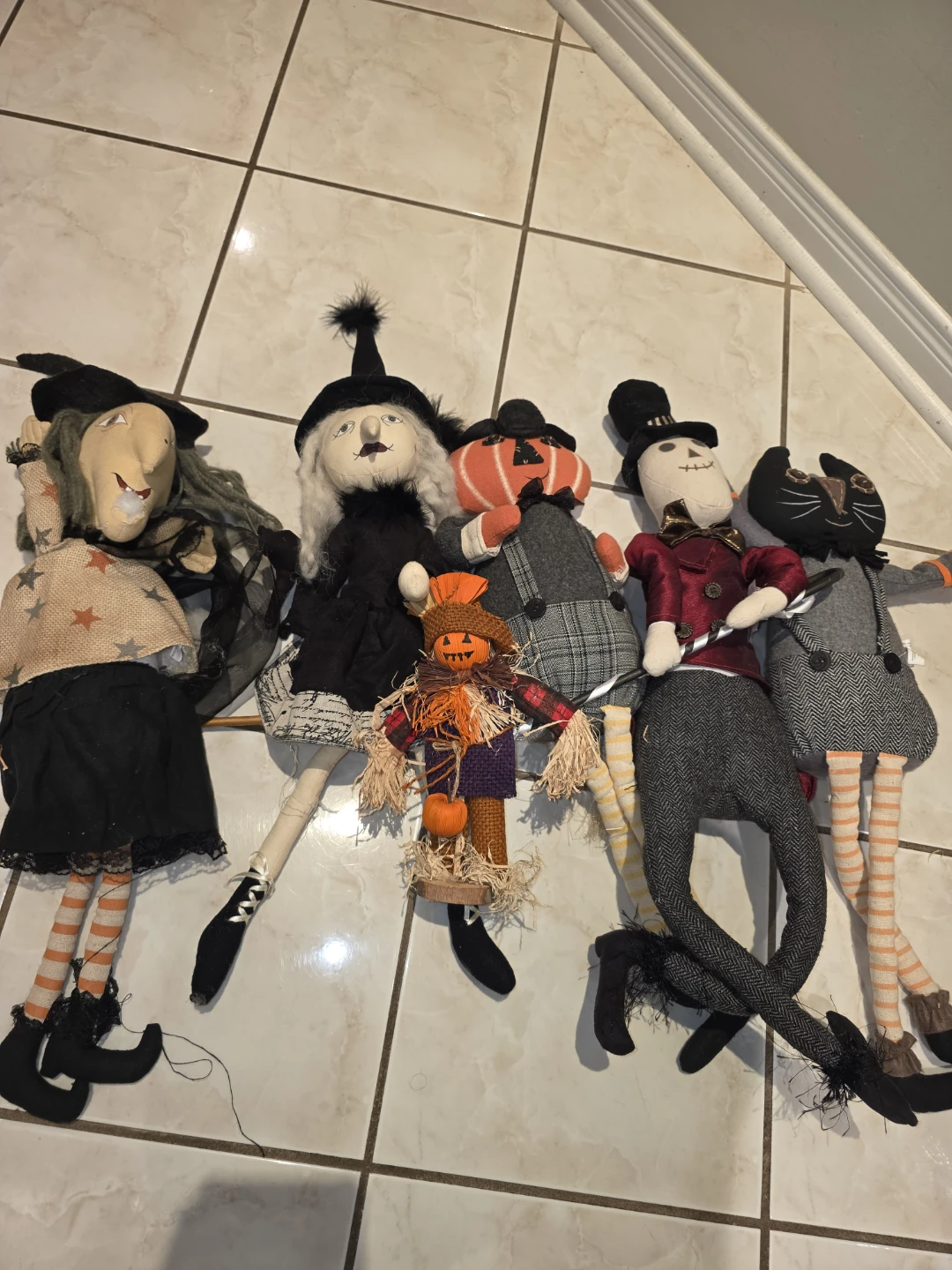 Set of 5 Halloween Fabric Dolls - photo 3
